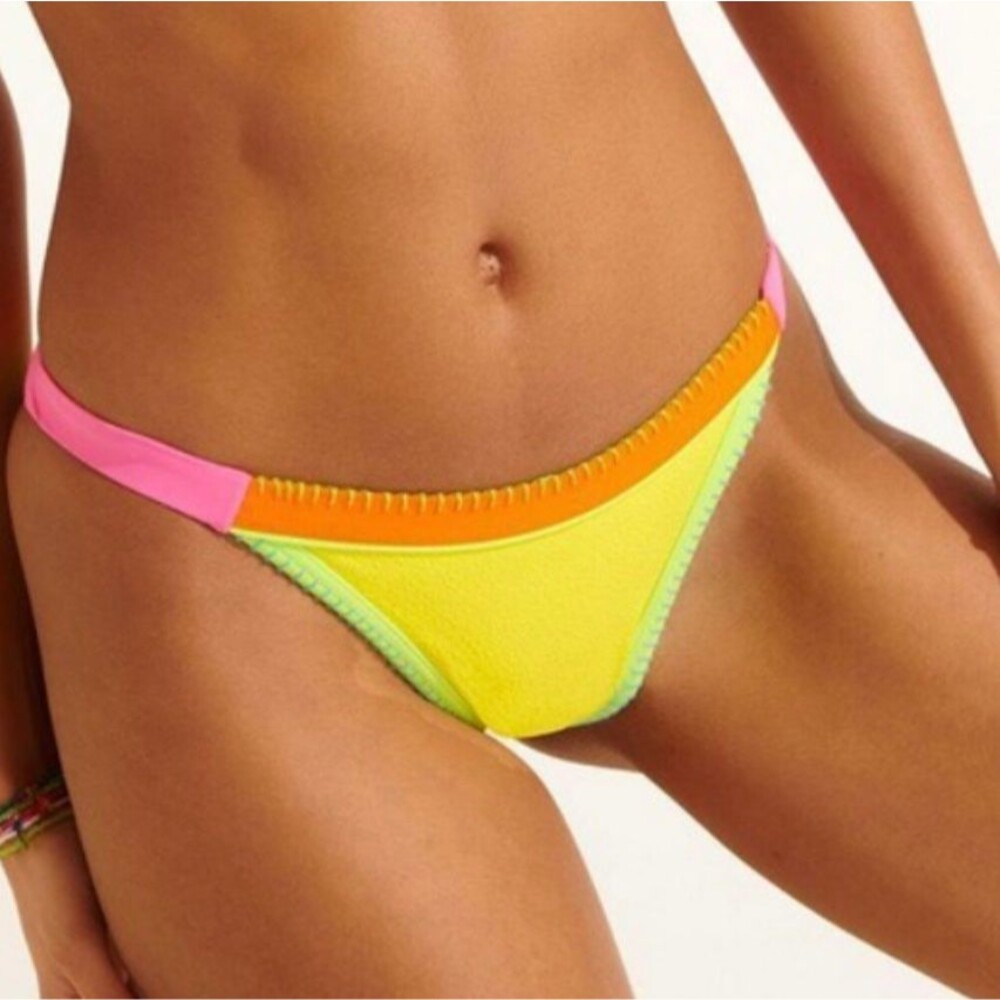 Banana Moon Taneofiaba Santacolor Bikini Bottom US Size10 Yellow/Green/Pink New
